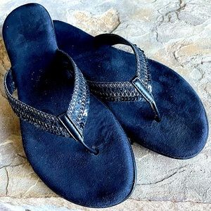 Sequined Black Flip-Flops : GUC